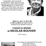 Conférence "L'usage du monde de Nicolas Bouvier"