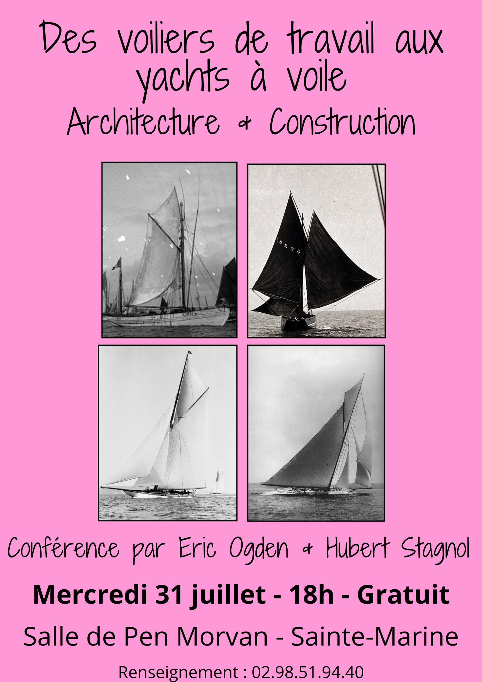 Conférence "Des voiliers de travail aux yachts à voile : architecture et construction"