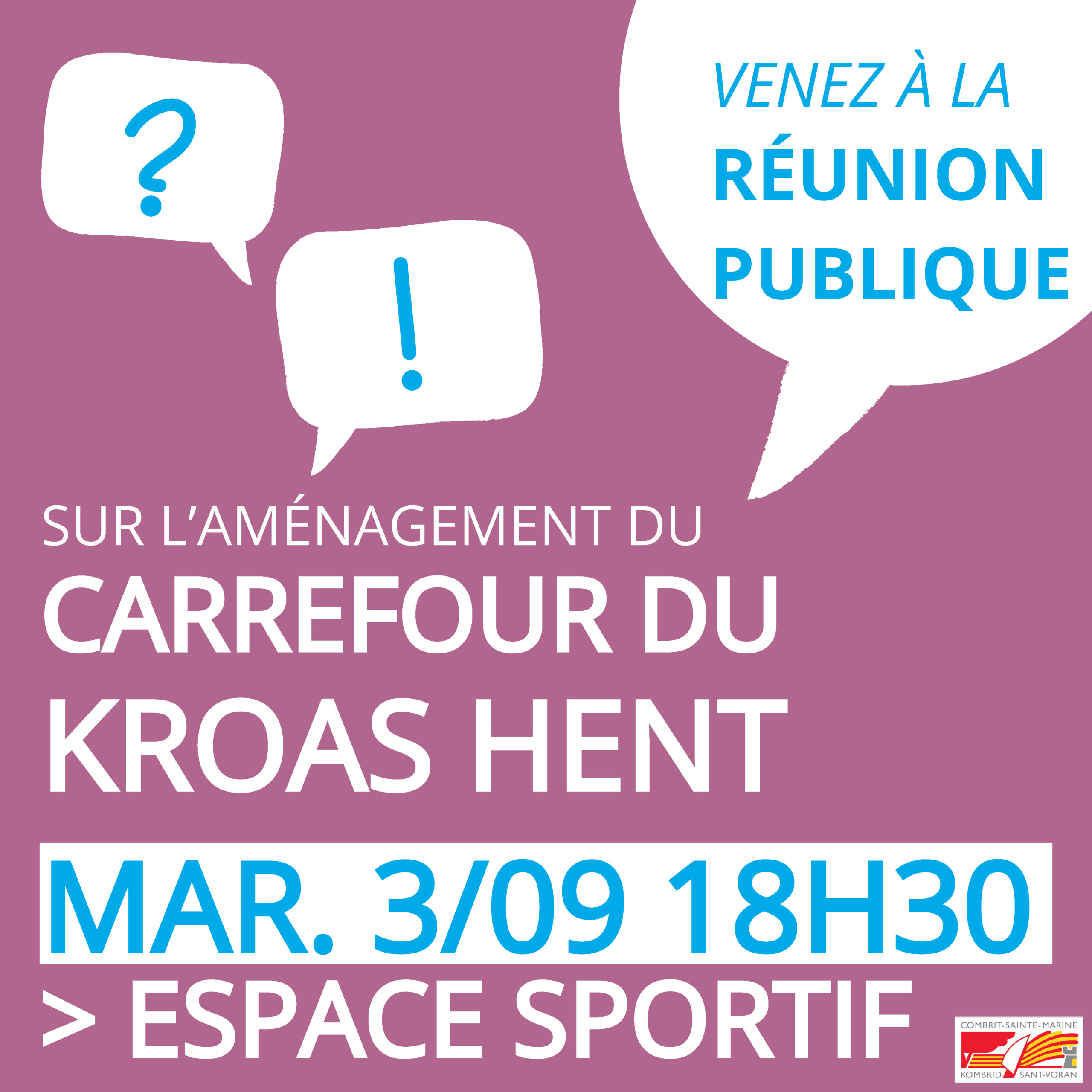 Réunion publique "Aménagement du carrefour du Kroas-Hent"