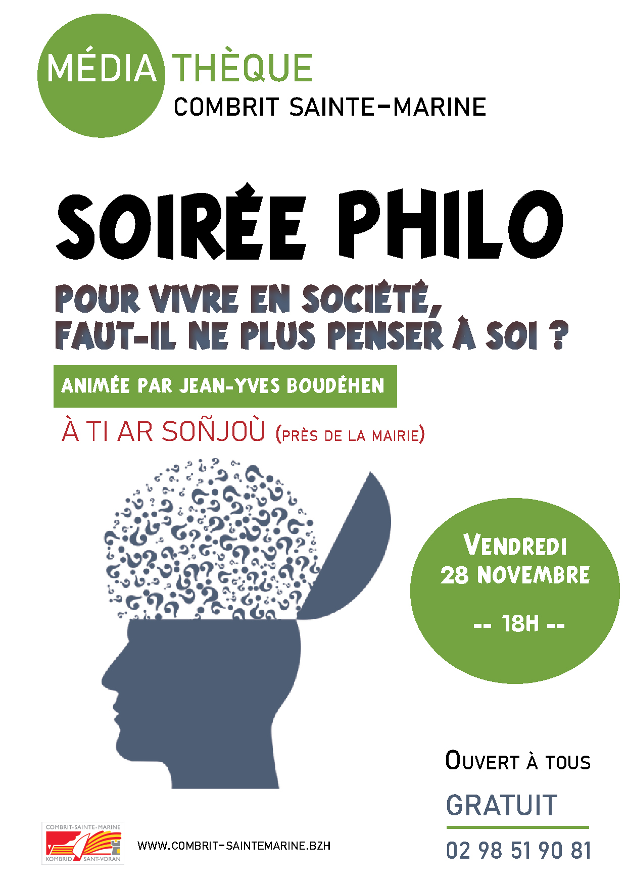 Soirée philo "Pour vivre en société, faut-il ne plus penser à soi ? "