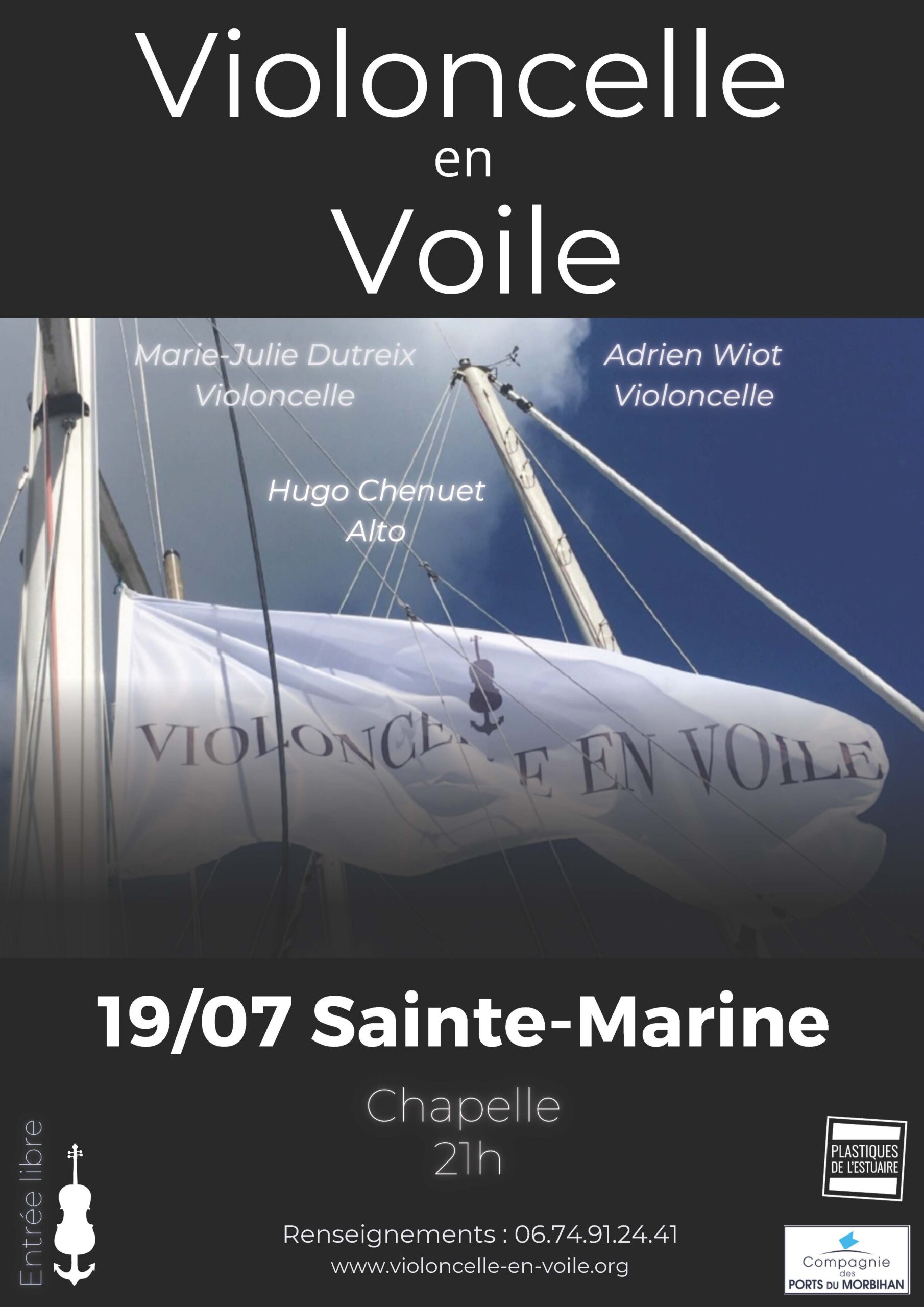 Violoncelle en voile